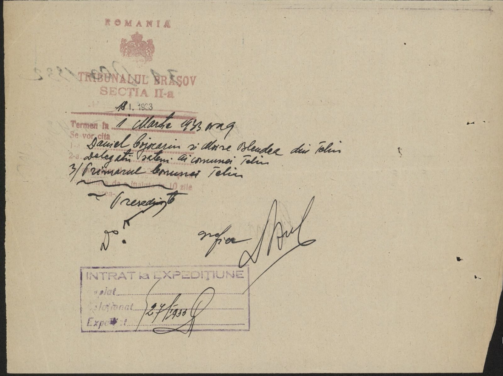 Fila 14 din dosarul C.II 2342/1932