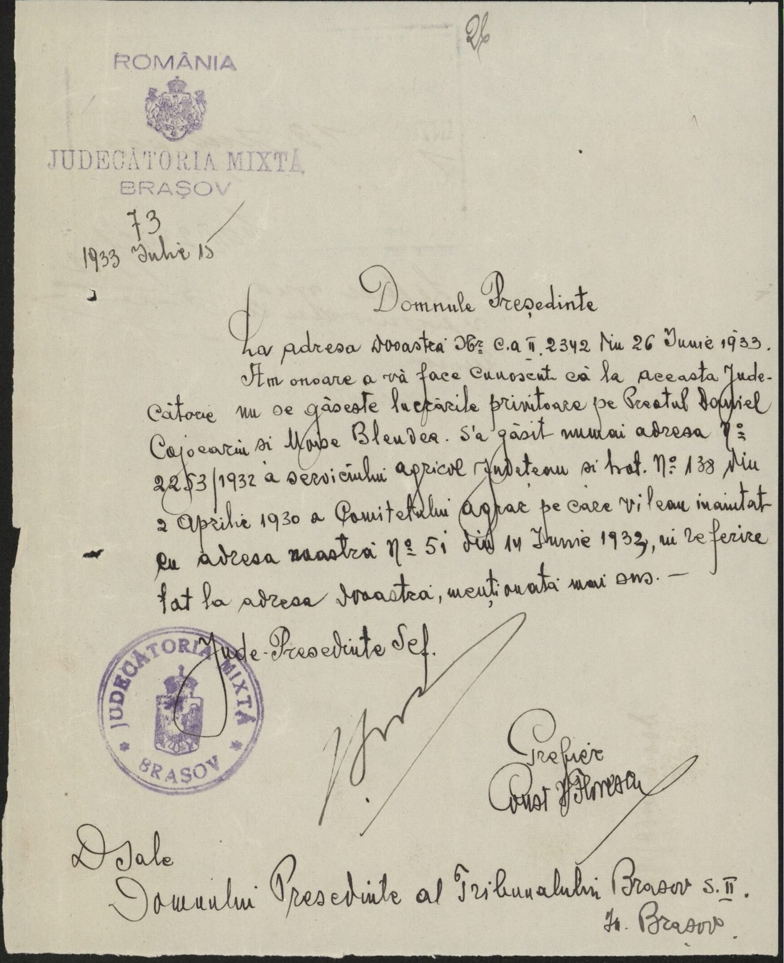 Fila 34 din dosarul C.II 2342/1932